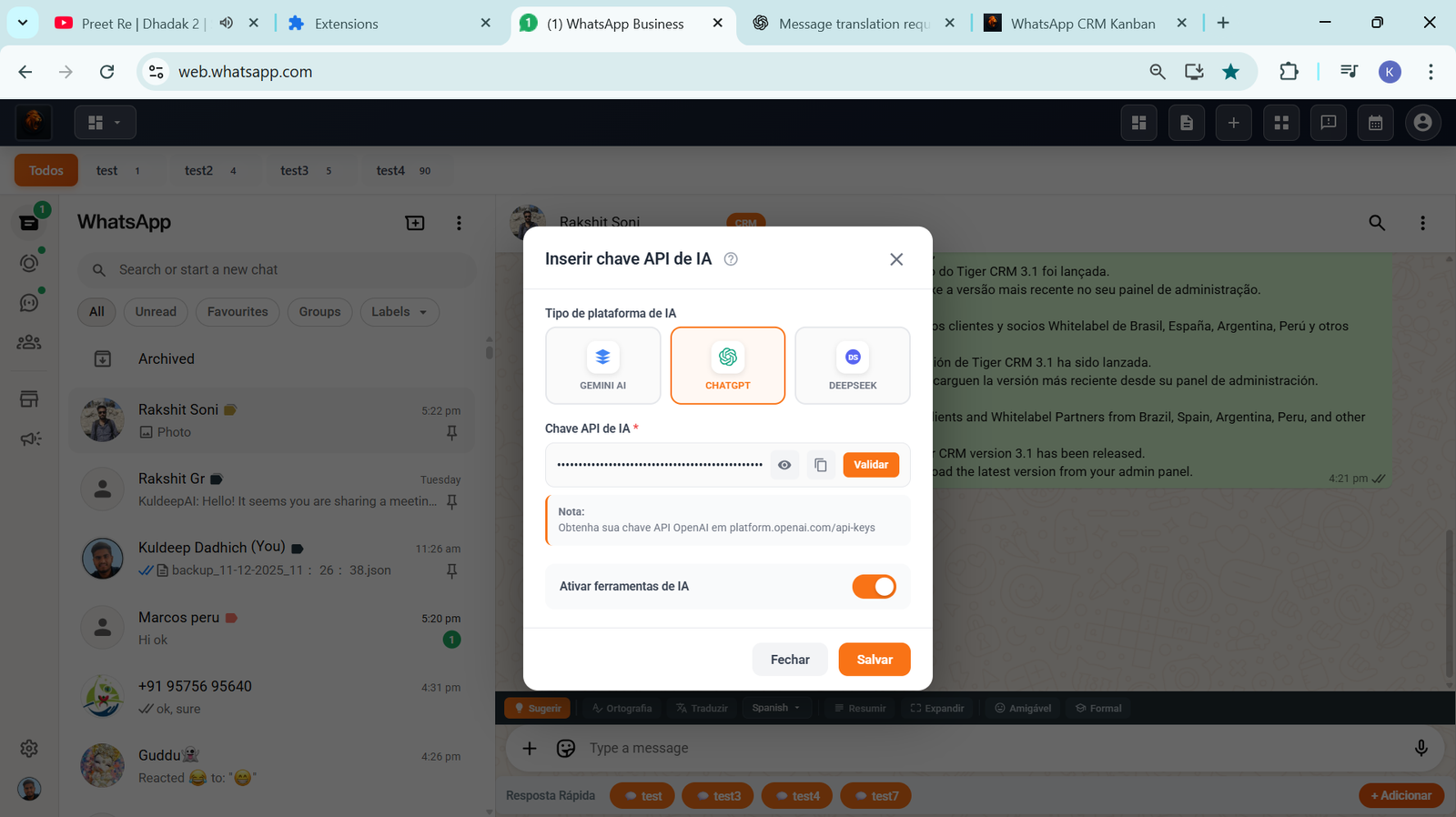 Lion CRM AI Integration Feature